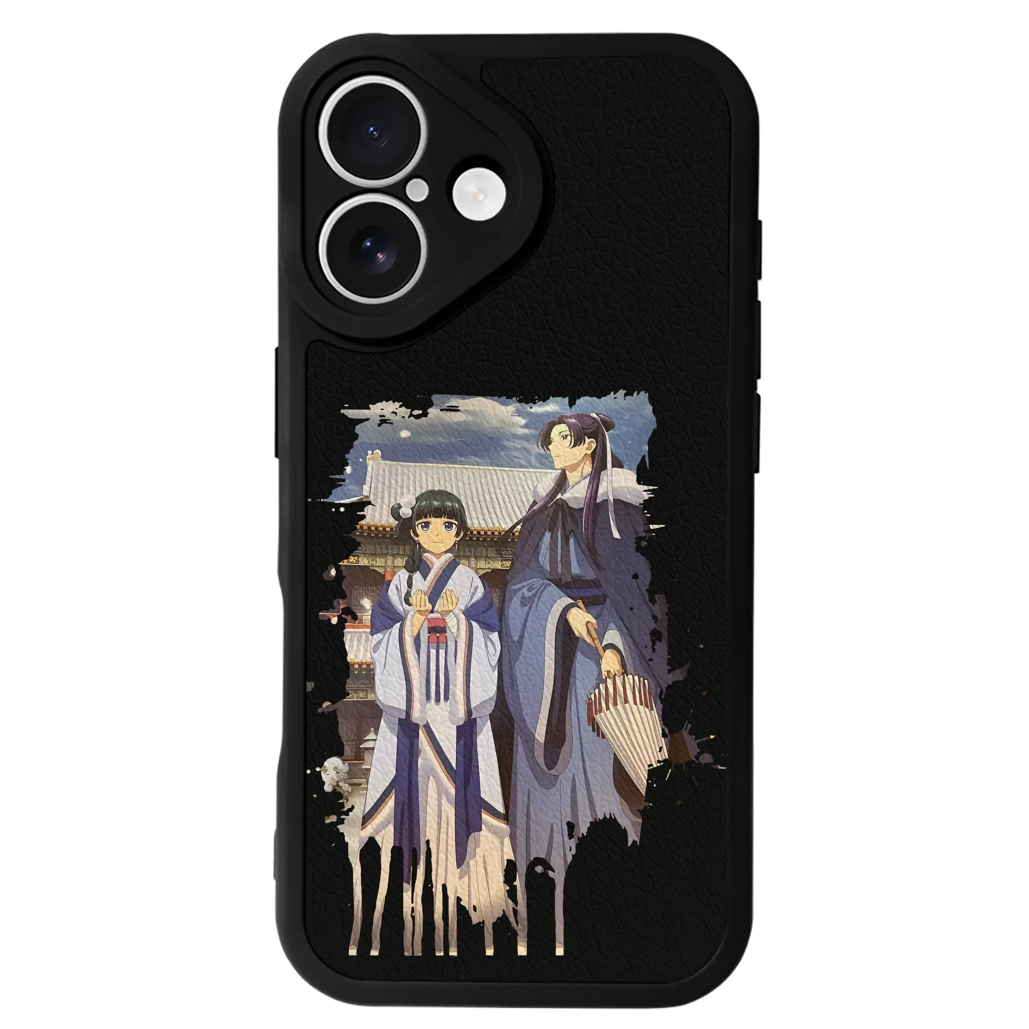 薬屋のひとりごと グッズ,壬氏 - IPhone 16シリーズ対応 ・ シリコンスマホケース ・ レザー調 ・ 高精度フィット ・ 耐衝撃 ・ ワイヤレス充電対応 ・ 精密カット